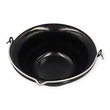 Fekete zománcozott bogrács 30 literes