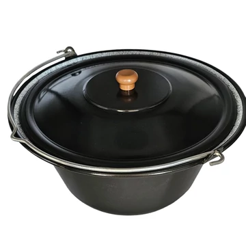 Zománcozott bogrács 10 literes, fedővel