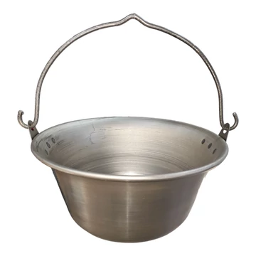 Vas bogrács 22 literes, 130 cm-es teleszkópos állvánnyal