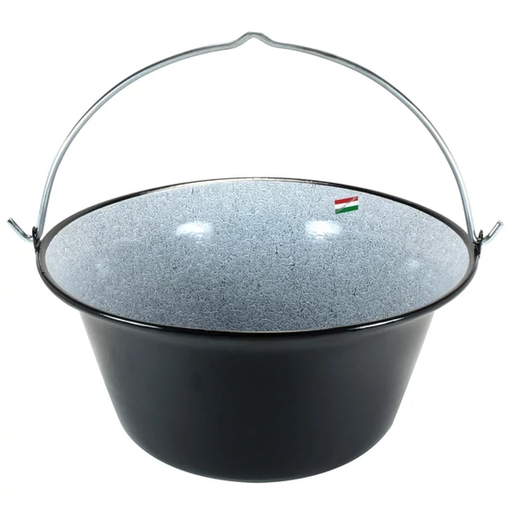 Zománcozott bogrács 22 literes, fedővel, 130 cm-es teleszkópos állvánnyal