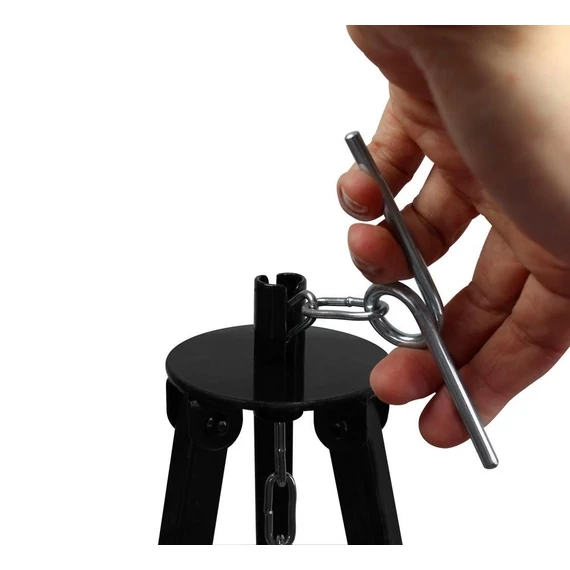 Zománcozott bogrács 22 literes, 180 cm-es teleszkópos állvánnyal 