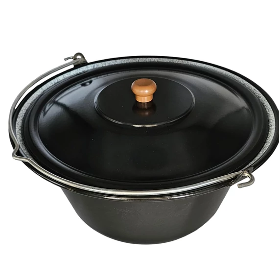 Zománcozott bogrács fedővel 10 literes